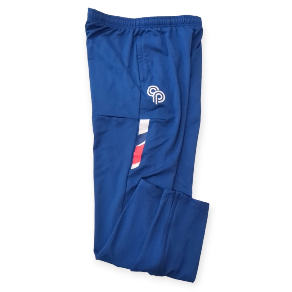 PUMA DRY CELL SoccerTrack Pants size Large Blue with Red White trim NWT